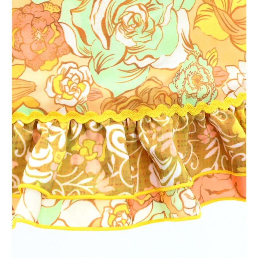 キッズ フラメンコ ピキージョ・エプロンセット モダンフラワー オレンジ S-Lサイズ PAp-11 |  | 07