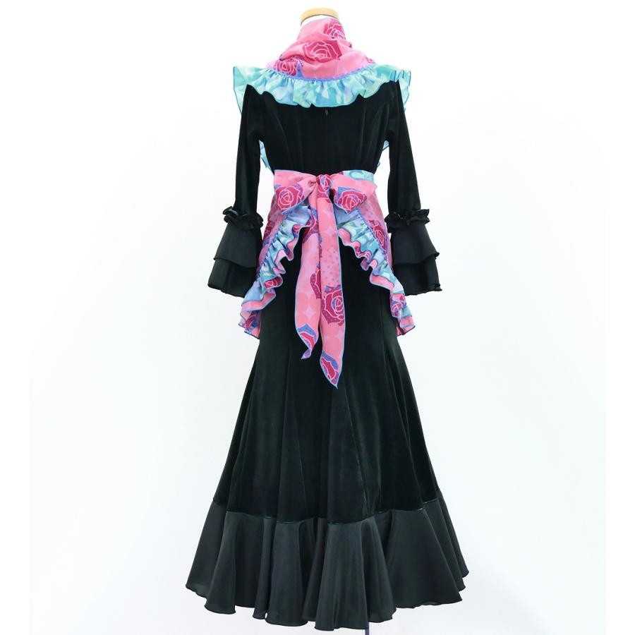 キッズ フラメンコ ピキージョ・エプロンセット ローズ×水玉 ピンク S-Lサイズ PAp-12 |  | 02