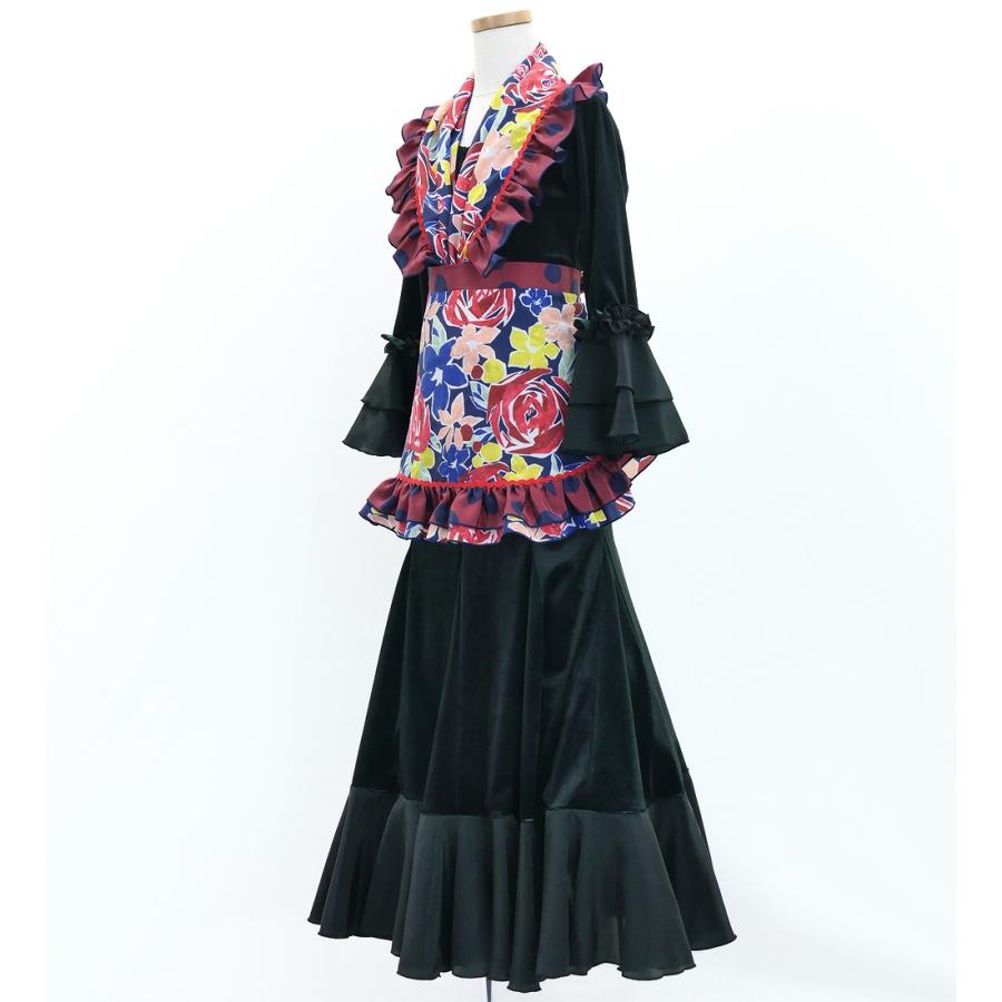 キッズ フラメンコ ピキージョ・エプロンセット ローズ ブルー S-Lサイズ PAp-14 |  | 03