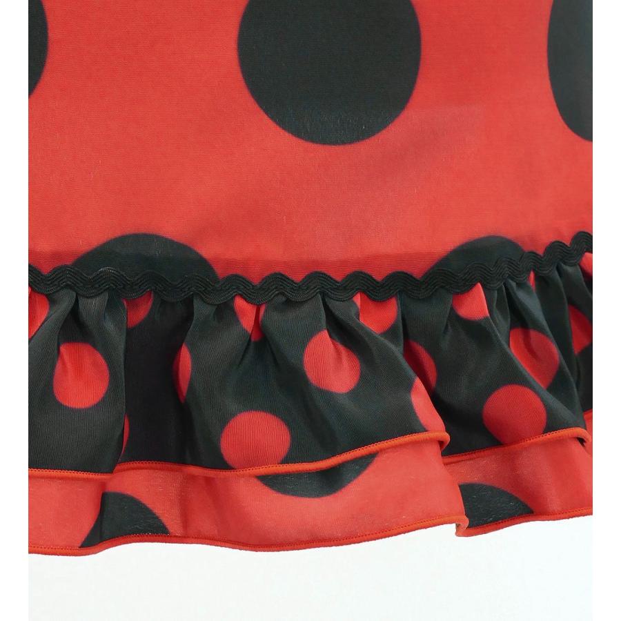 キッズ フラメンコ ピキージョ・エプロンセット 水玉 レッド×ブラック S-Lサイズ PAp-1 |  | 07