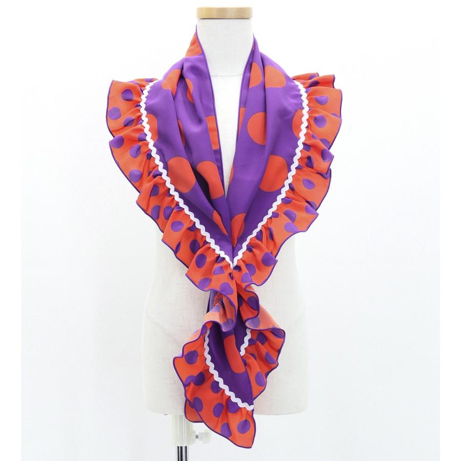 キッズ フラメンコ ピキージョ・エプロンセット 水玉 パープル×オレンジ S-Lサイズ PAp-2 |  | 04