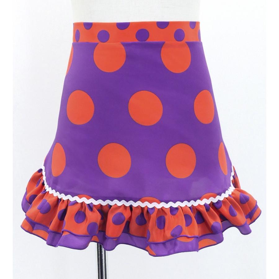 キッズ フラメンコ ピキージョ・エプロンセット 水玉 パープル×オレンジ S-Lサイズ PAp-2 |  | 06