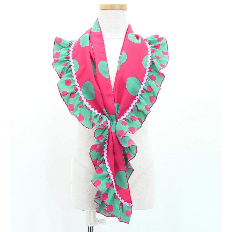 キッズ フラメンコ ピキージョ・エプロンセット 水玉 ピンク×ターコイズブルー S-Lサイズ PAp-3 |  | 04