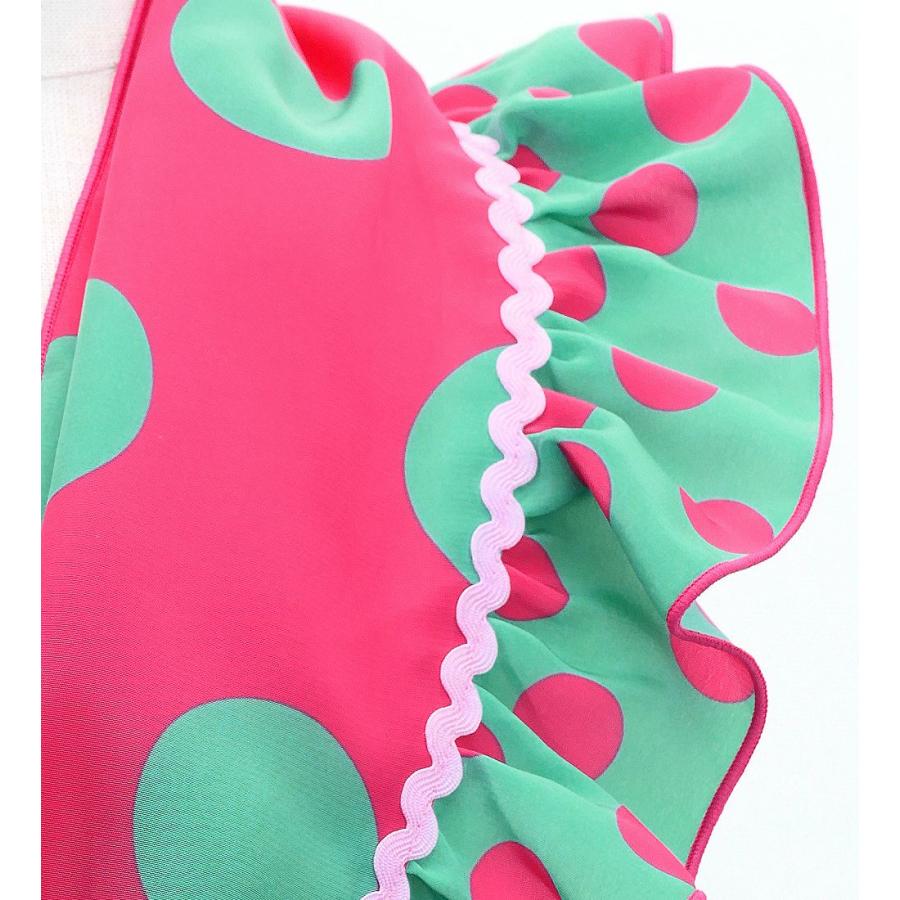 キッズ フラメンコ ピキージョ・エプロンセット 水玉 ピンク×ターコイズブルー S-Lサイズ PAp-3 |  | 05