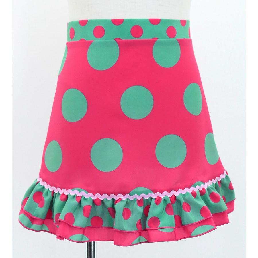 キッズ フラメンコ ピキージョ・エプロンセット 水玉 ピンク×ターコイズブルー S-Lサイズ PAp-3 |  | 06