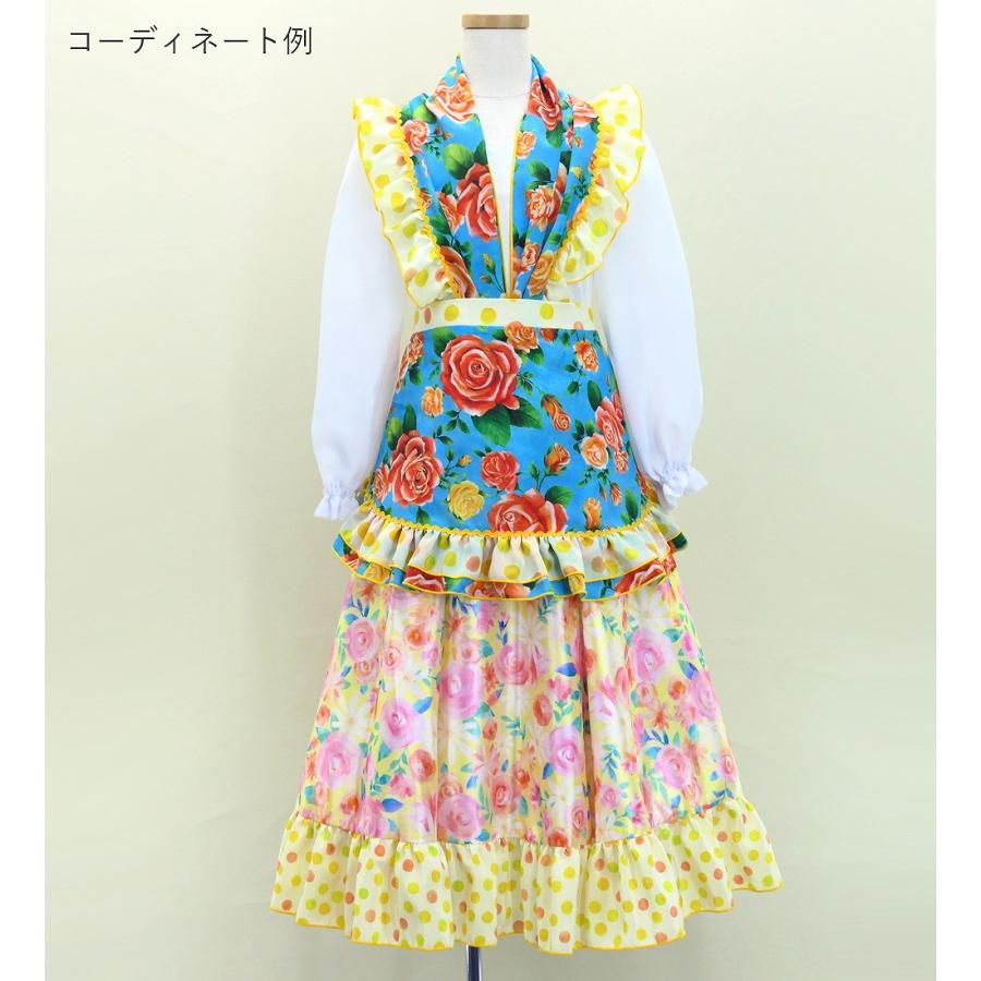 キッズ フラメンコ ピキージョ・エプロンセット ローズ ライトブルー S-Lサイズ PAp-6 |  | 09