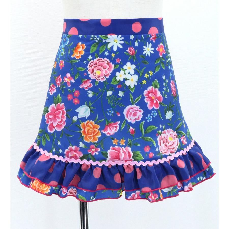 キッズ フラメンコ ピキージョ・エプロンセット 花柄 ブルー S-Lサイズ PAp-7 |  | 06