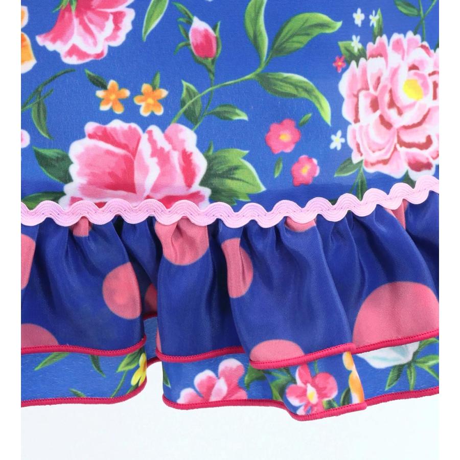キッズ フラメンコ ピキージョ・エプロンセット 花柄 ブルー S-Lサイズ PAp-7 |  | 07