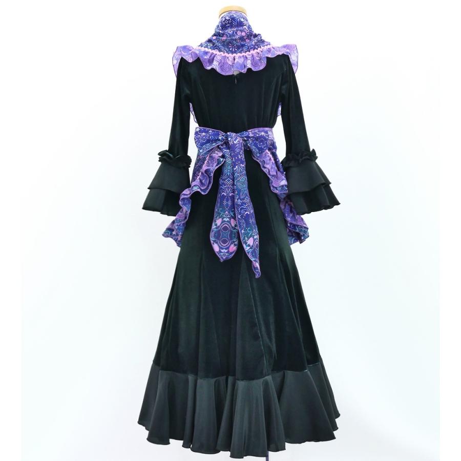 キッズ フラメンコ ピキージョ・エプロンセット アラベスク ネイビー S-Lサイズ PAp-8 |  | 02