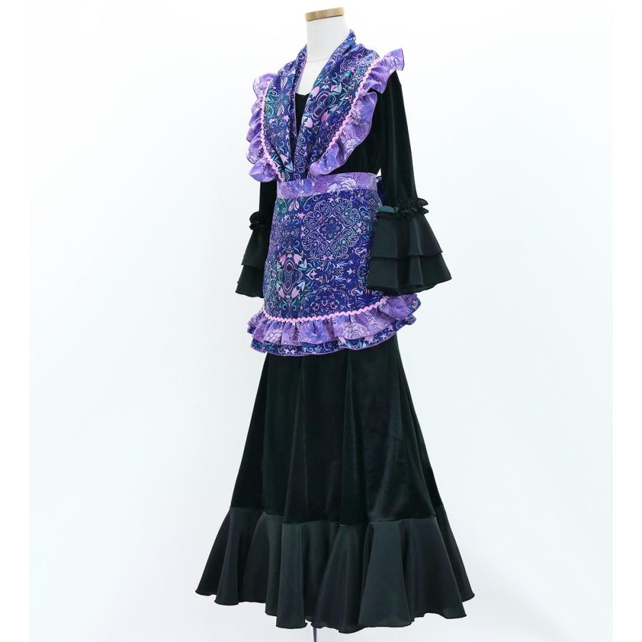 キッズ フラメンコ ピキージョ・エプロンセット アラベスク ネイビー S-Lサイズ PAp-8 |  | 03