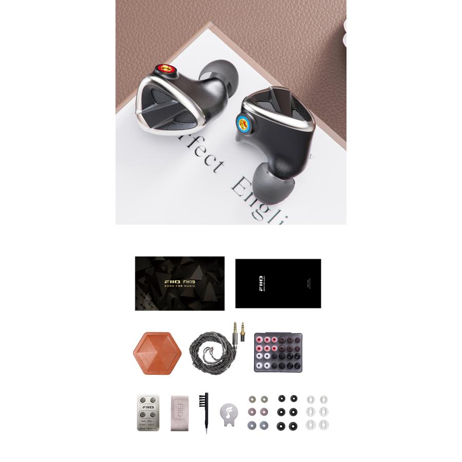 FiiO FIIO FH19 FIO-IEM-FH19-B 6BA＆2DDのハイブリッド構成