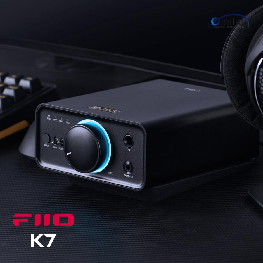 FiiO ヘッドホンアンプ DAC デスクトップ 小型 K7 ブラック 黒 FiiO ヘッドホンアンプ DAC デスクトップ 小型 K7 ブラック 黒