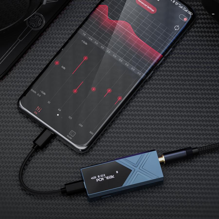 FIIO KA17 ブラック ブルー USB DAC アンプ 小型 ポータブル フィーオ エントリー｜emilaidirect｜08
