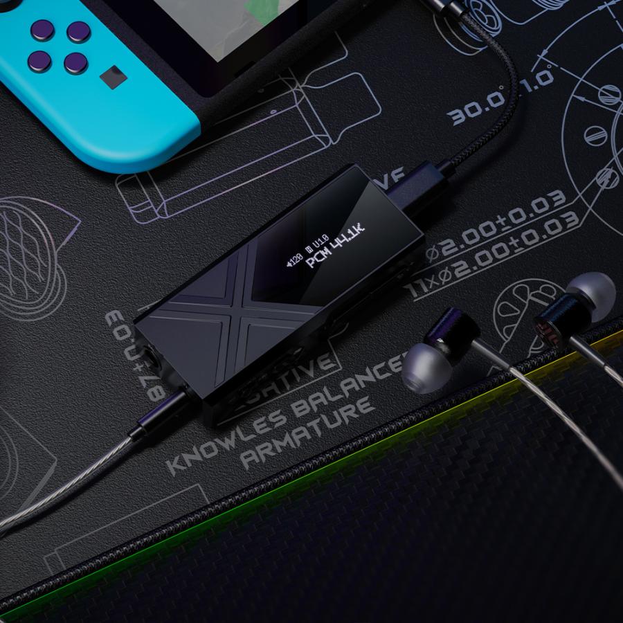 FiiO（フィーオ） FIIO KA17 ブラック ブルー USB DAC アンプ 小型