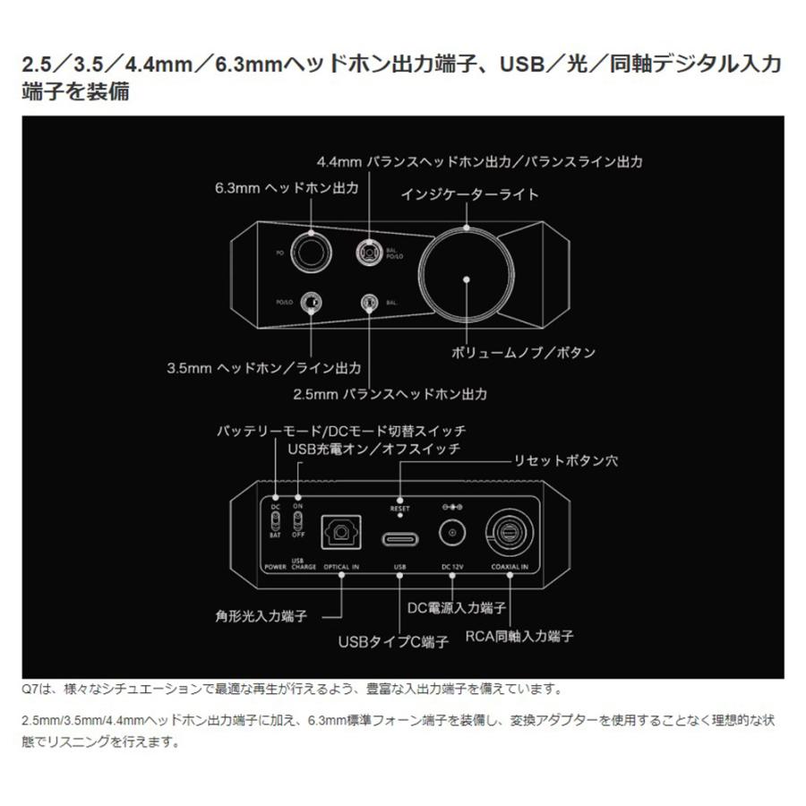 FiiO ヘッドホンアンプ DAC Q7 内蔵 3.5mm 2.5mm 4.4mm 6.3mm FiiO ヘッドホンアンプ DAC Q7 内蔵 3.5mm 2.5mm 4.4mm 6.3mm