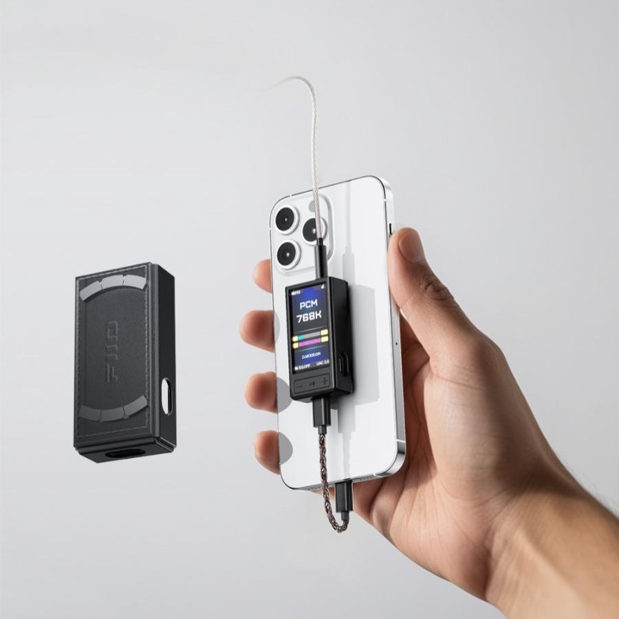 FIIO QX13 Titanium Gold FIO-QX13-G  USB DAC内蔵 ポータブル ヘッドホンアンプ デスクトップモード アプリ対応の画像