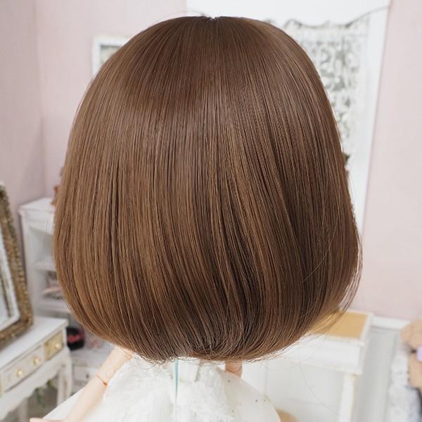 作家様製 モヘアウィッグ ブライス用 ナチュラルブラウン ＋アイチップ