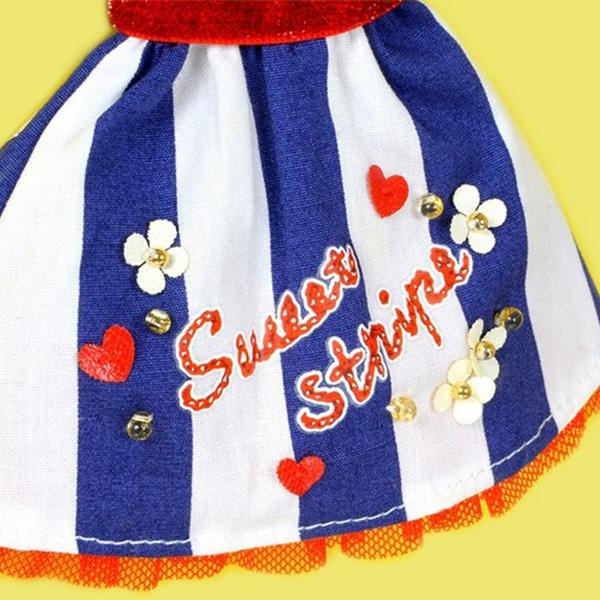 Dear Darling sandy ストライプワンピースセット ネイビー (ネオブライスサイズ)メール便可 ブライス アウトフィット_2