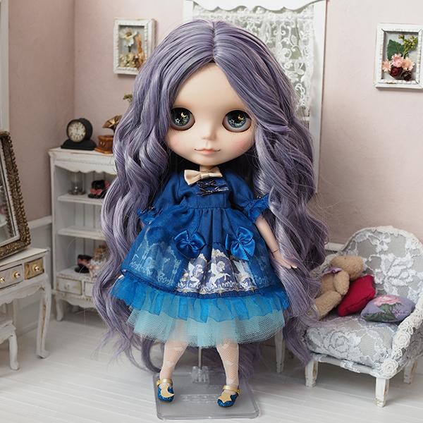 ネオブライス ウィッグ マーメイドスパイラル ミスティックパープルmix　10インチ ☆メール便可☆ /ドール Blythe Pulip プーリップ｜emilie