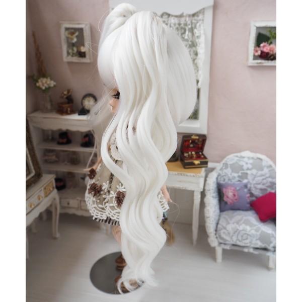 ブライス（Blythe） ネオブライス ウィッグ 姫バングツーテール スノー