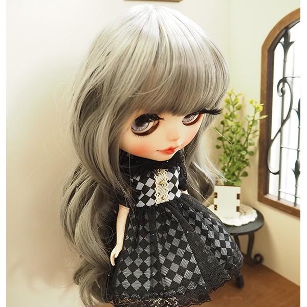 ブライス（Blythe） ネオブライス ウィッグ ゆるふわスパイラル グレイ