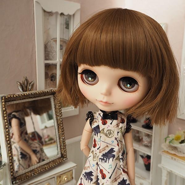 ブライス（Blythe） ネオブライス ウィッグ ウェービィボブ? マロン