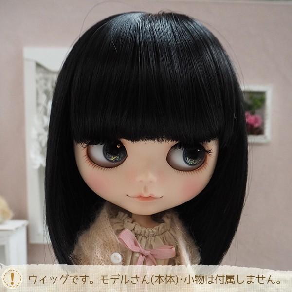 ネオブライス ウィッグ ストレートボブ ブラック 10インチ ☆メール便可☆ /ドール Blythe Pulip プーリップ｜emilie