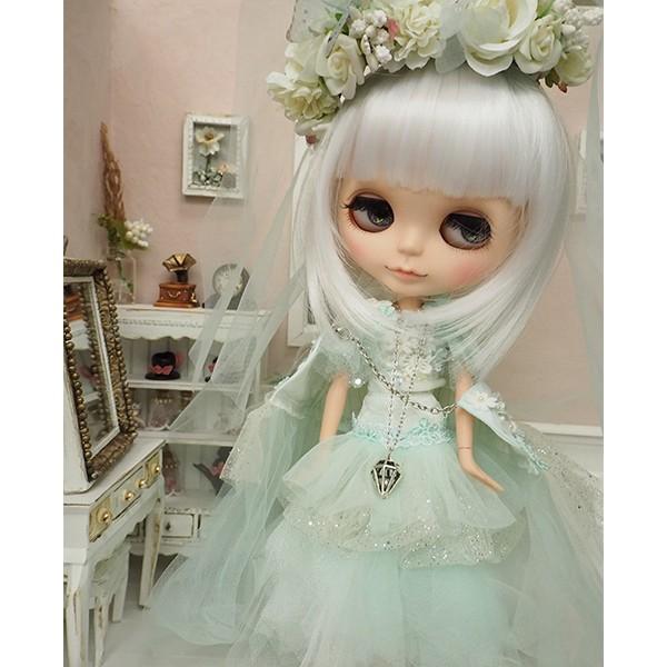 ブライス（Blythe） ネオブライス ウィッグ ストレートボブ スノー