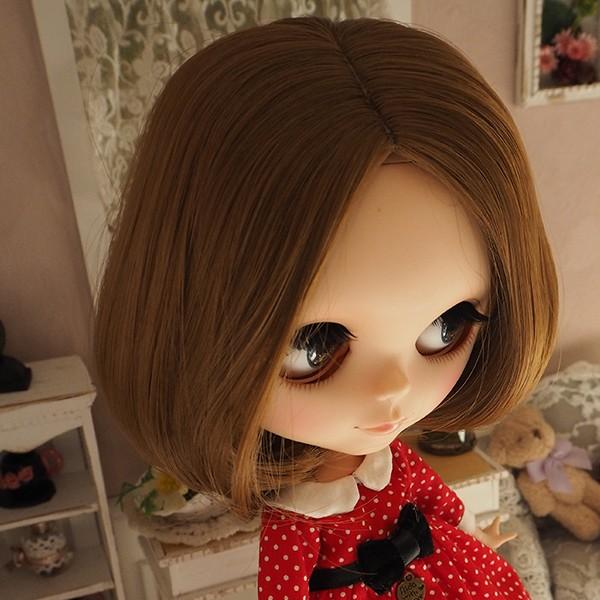 ネオブライス ウィッグ  ふんわりセンターパート マロンブラウン 10インチ ☆ゆうメール可☆ /ドール Blythe Pulip プーリップ｜emilie｜07