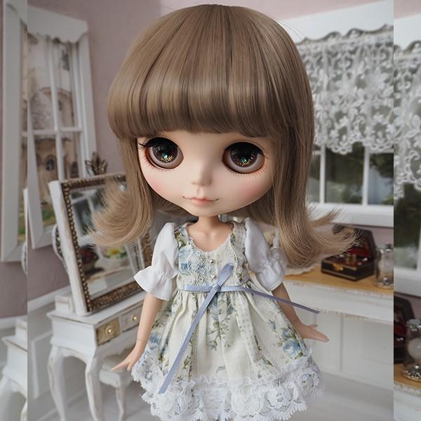 ブライス（Blythe） ネオブライス ウィッグ レトロ外ハネロブ オリーブ