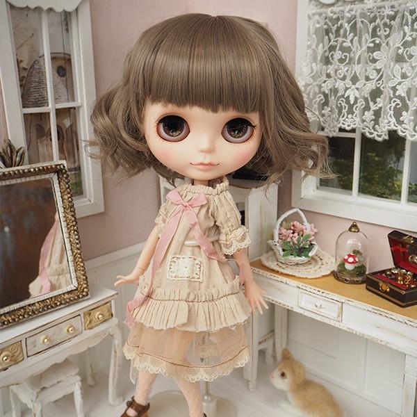 ネオブライス ウィッグ  フレンチウェーブミディ オリーブグレージュ 10インチ ☆ゆうメール可☆ /ドール Blythe Pulip プーリップ｜emilie｜05