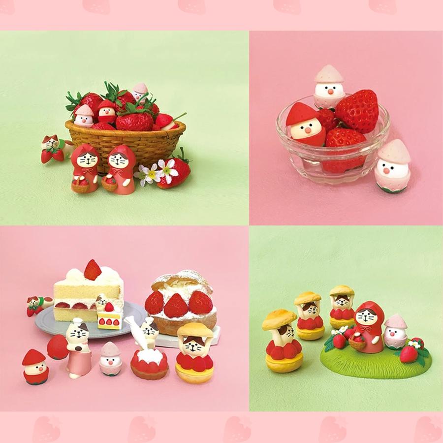 コンコンブル いちごカフェ 2023 新作7点セット concombre まったりマスコット デコレ DECOLE かわいい 可愛い｜emilysshop｜03