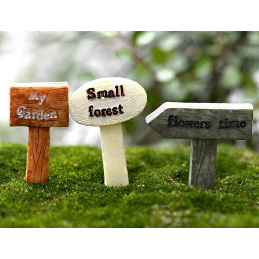 ミニチュア 看板3つセット テラニウム ガーデニング 苔リウム ドールハウス フィギュア 置物 ジオラマ Mini Kanban Emily S Shop 通販 Yahoo ショッピング
