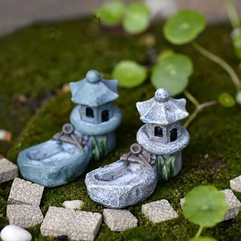 ミニチュアの御影石の灯籠