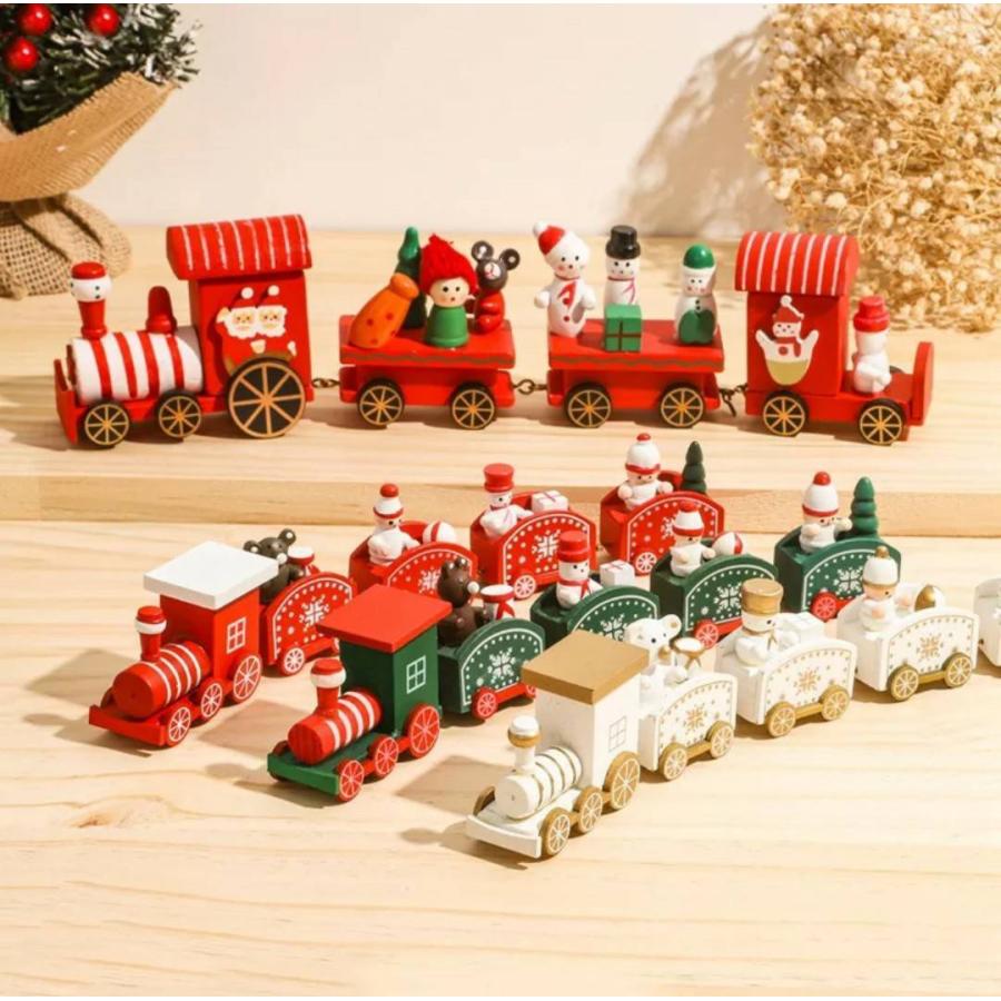 クリスマス 飾り オーナメント 木製 列車 赤 白 水色 ピンク 緑 クリスマス 飾り オーナメント 木製 列車 赤 白 水色 ピンク 緑