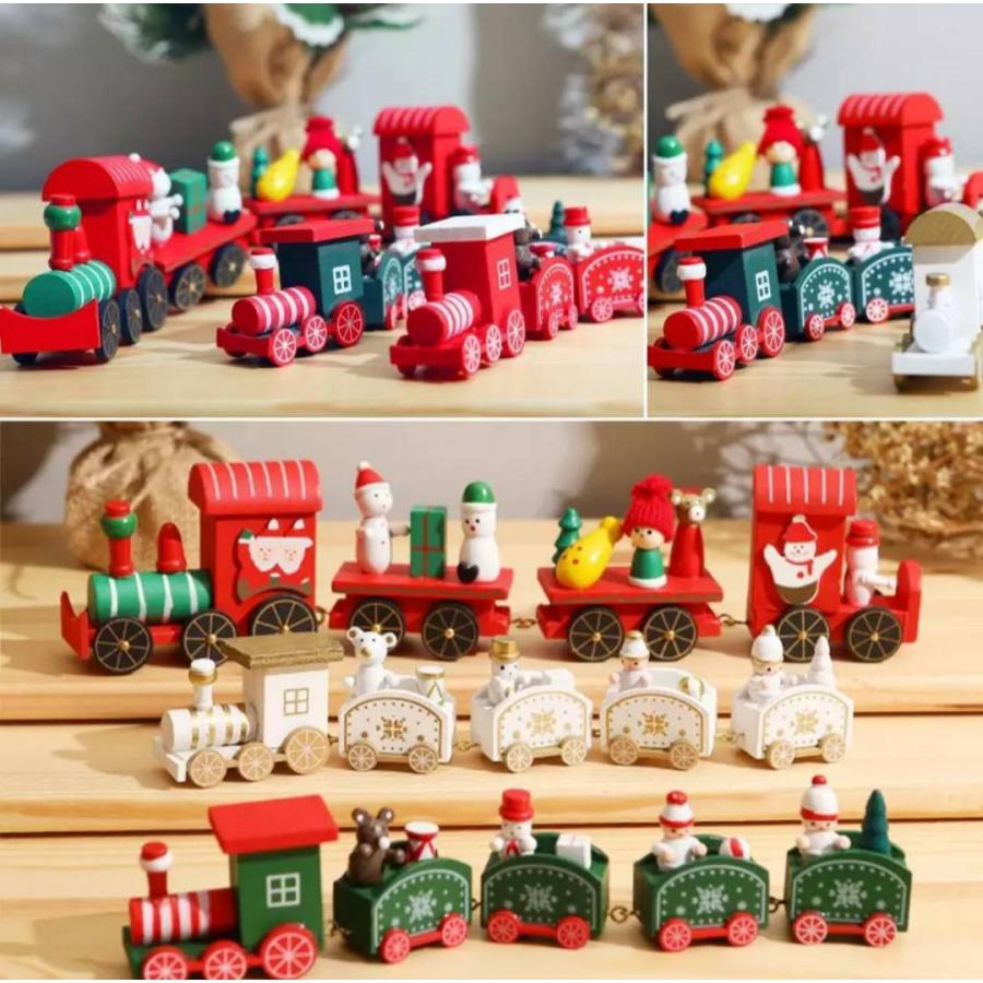 クリスマス 飾り オーナメント 木製 列車 赤 白 水色 ピンク 緑 クリスマス 飾り オーナメント 木製 列車 赤 白 水色 ピンク 緑
