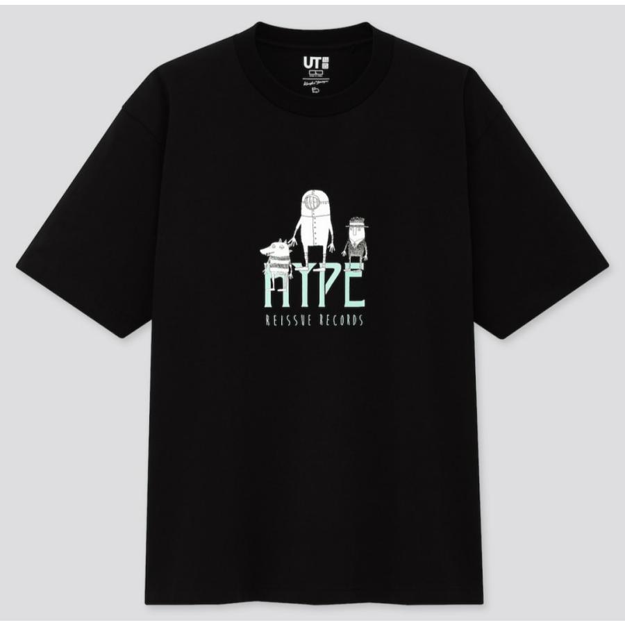 米津玄師 ユニクロ コラボUT Tシャツ ブラック HYPE｜emilysshop