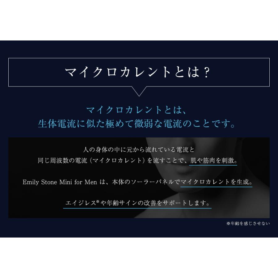 メンズ 小顔 美顔ローラー 美顔器 エミリーストーン ミニ for Men ペアセット 男性向け マイクロカレント フェイス リフトアップ Y字型 ローラーの画像