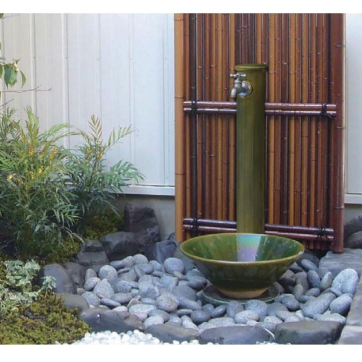 立水栓 水栓柱 陶器の立水栓100 シリーズ ガーデン おしゃれ シンプル