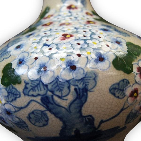 雑貨セール開催中】花瓶 バッチャン焼 小花 ベトナム 雑貨 アジアン