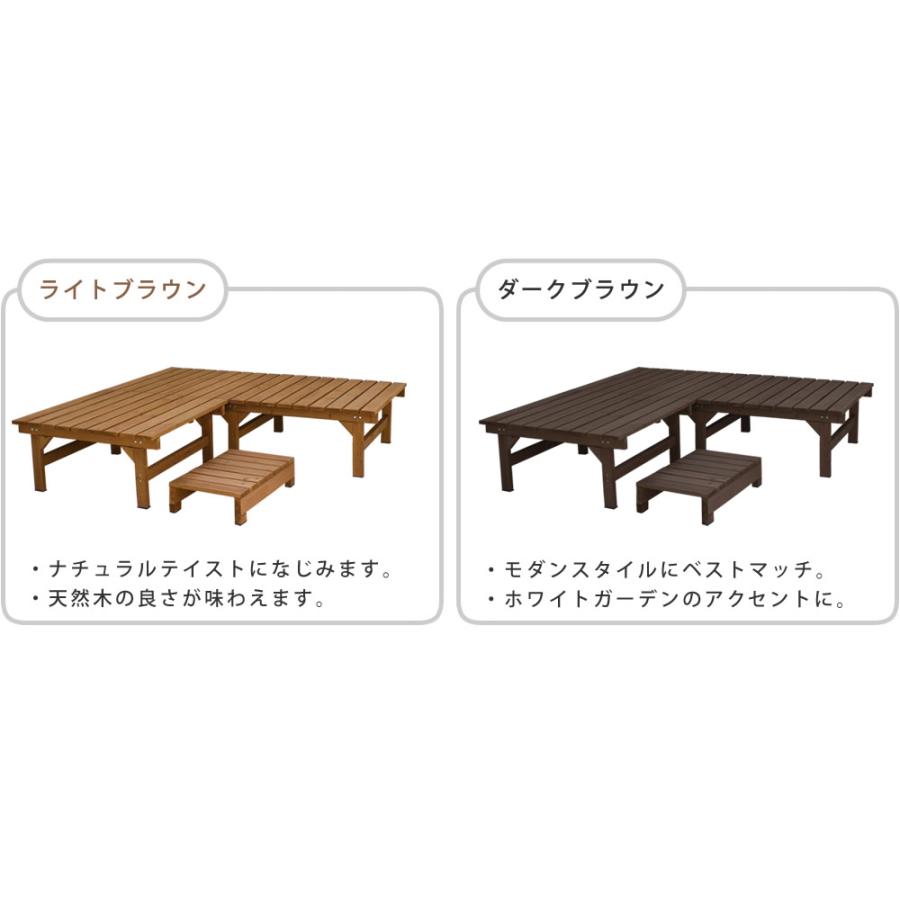 ユニット縁台ベンチ hiyori（ひより） 連結3点セット（幅174・奥行88 