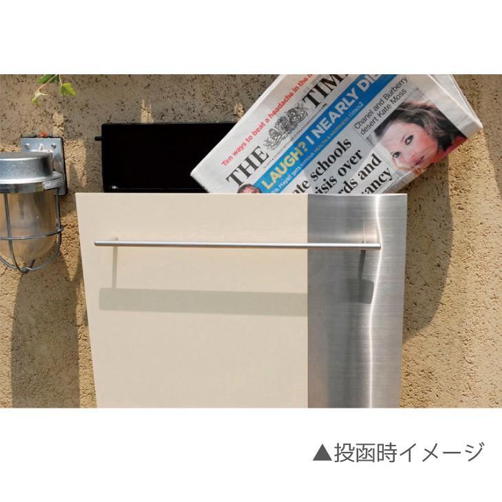 壁掛け郵便ポスト ノイエキューブ シャビーウッドタイプ 上入れ前出し