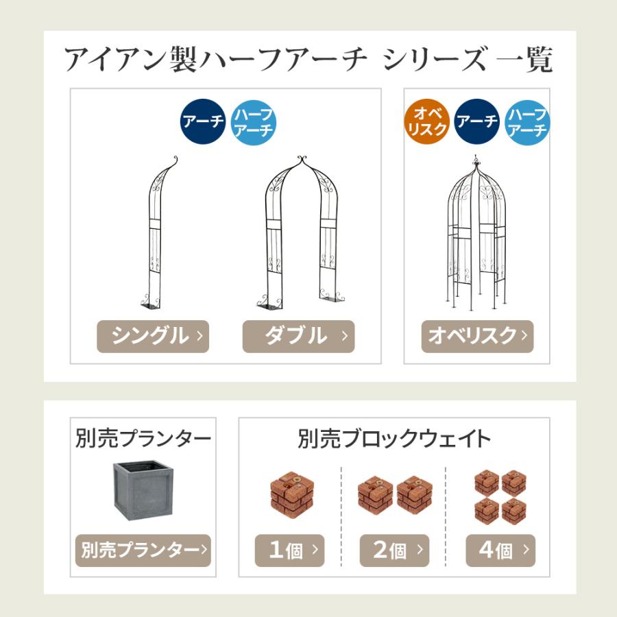 アイアンハーフアーチ（オベリスクキット） IF-N0035 住まいスタイル