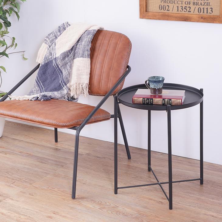 トレーサイドテーブル トレーテーブル おしゃれ 丸型 屋内 屋外