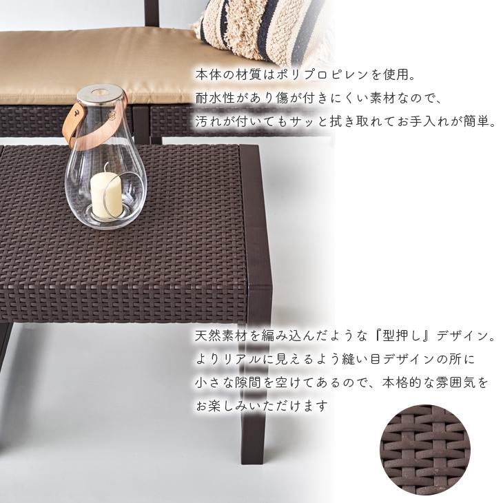 東谷 ガーデンリビング 4点セット ブラウン ソファー テーブル