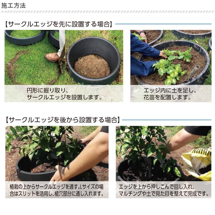 見切り材 庭 LPサークルエッジ Lサイズ 円形 円型 丸型 まる 植栽見切り材 人工芝 花壇 砂利 見切材 エッジング材 家庭菜園 造園 エクステリア DIY_6