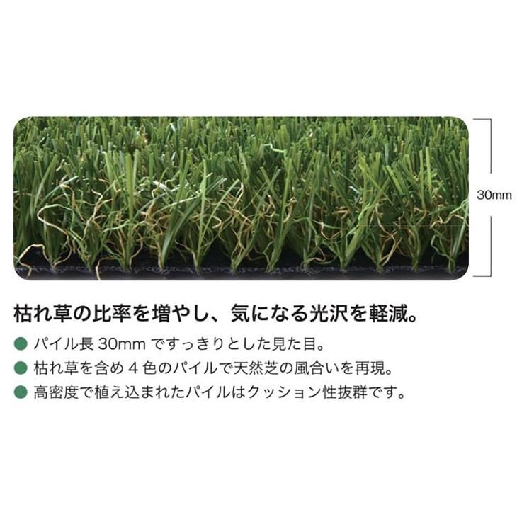 人工芝 ロール 2m×5m 芝長30mm  芝生マット 芝生ロール 庭 ジオターフ2 ST2-GT2325 オンリーワンクラブ エミオークガーデンSHOPの画像