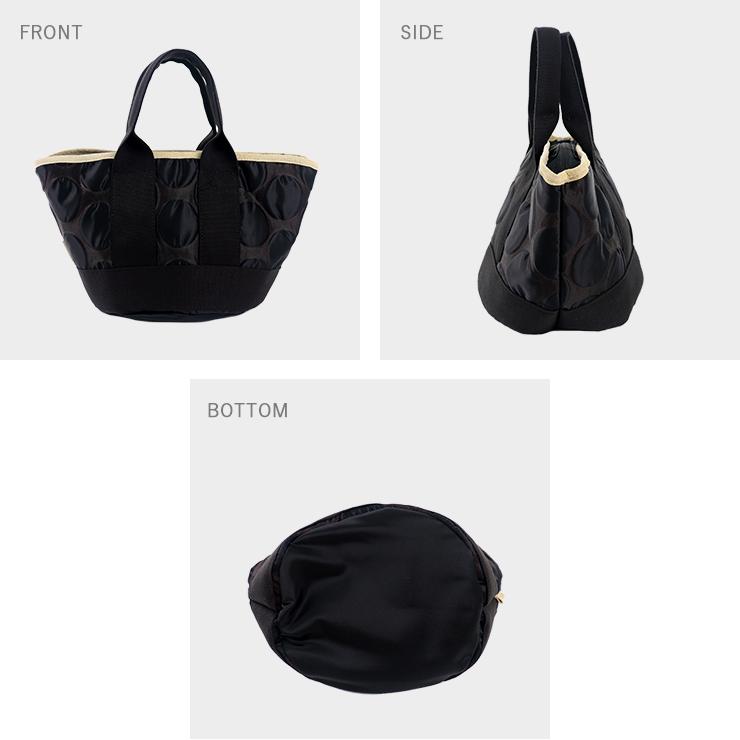 Folna ミニトートバッグ ファスナー付き レディース ドット