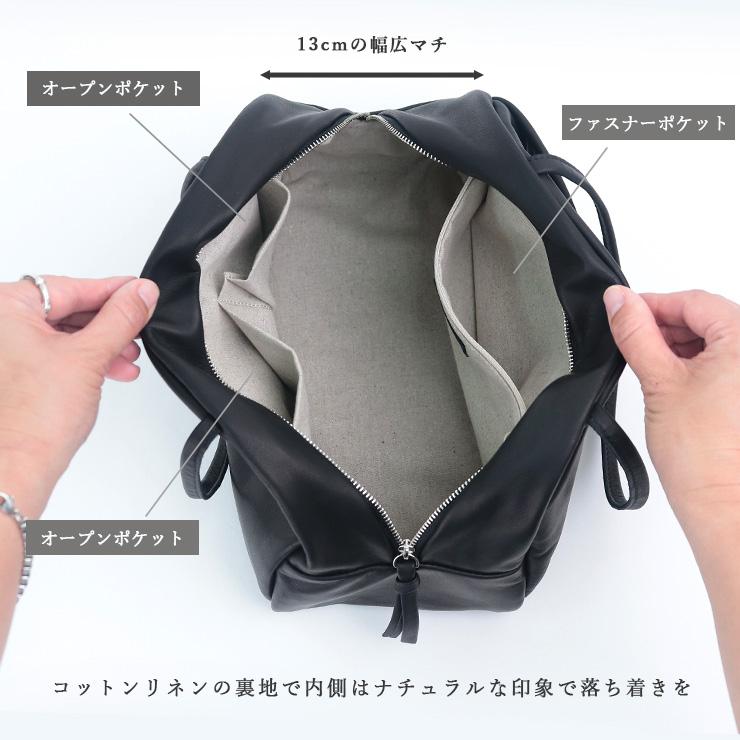 Folna ボストン バッグ 本革 ミニバッグ レディース トート 黒 小さめ
