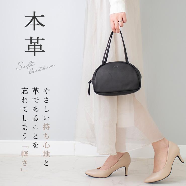 Folna ボストン バッグ 本革 ミニバッグ レディース トート 黒 小さめ